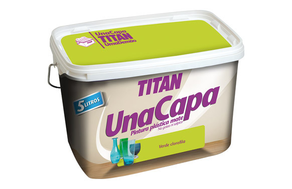 PINTURA PLASTICA MATE UNA CAPA VERDE CLARO-2,5 LT