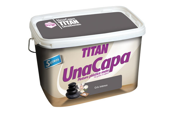 PINTURA PLASTICA MATE UNA CAPA GRIS INTENSO-2,5 LT