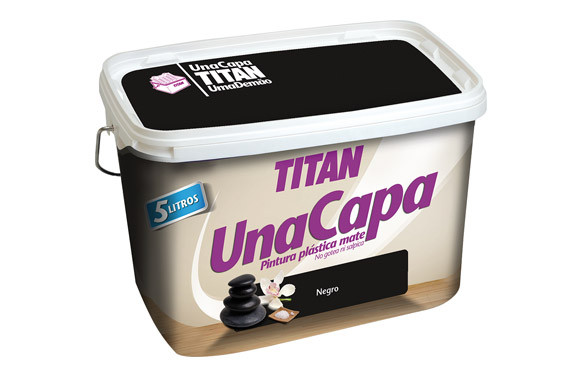 PINTURA PLASTICA MATE UNA CAPA NEGRO-2,5 LT