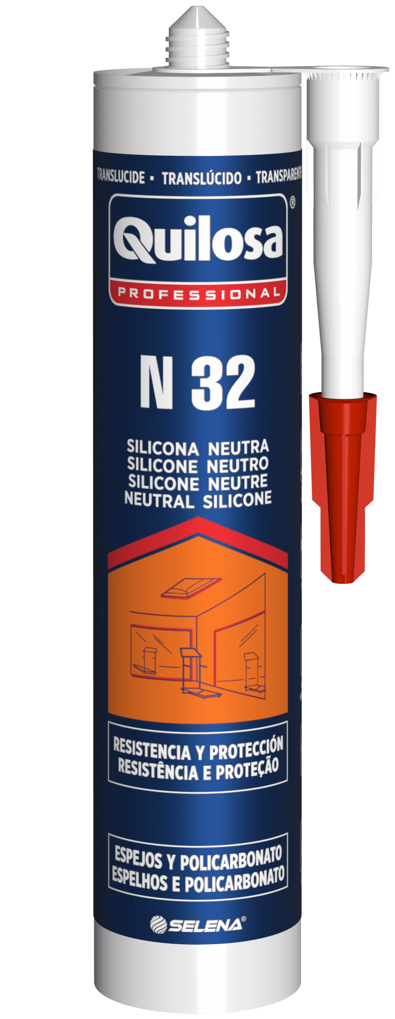 SILICONA NEUTRA ESPEJOS ORBASIL N-32 300 ML TRANSPARENTE