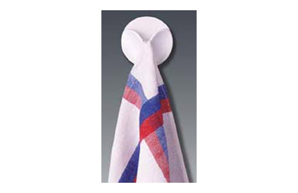 COLGADOR DE PAÑOS ADHESIVO (BL 2U) BLANCO