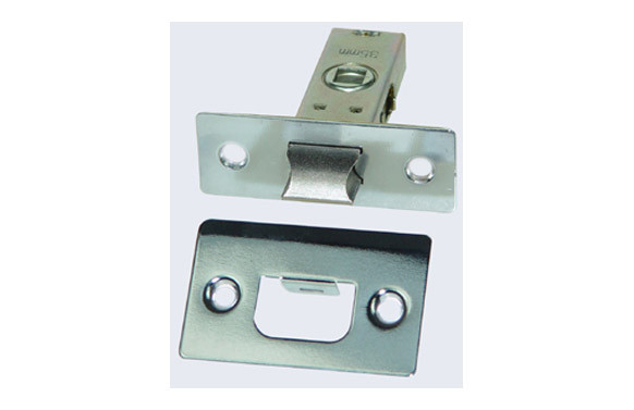 PICAPORTE CROMADO MUELLE DOBLE 45 MM CANTO RECTO