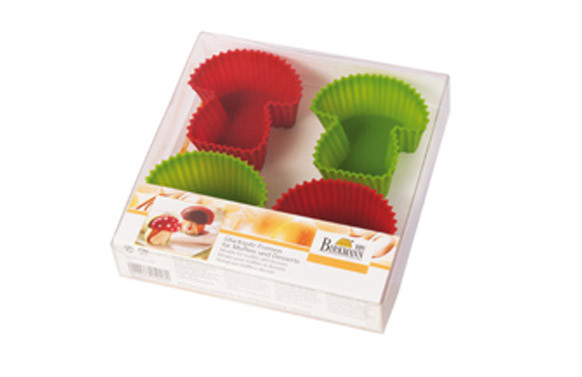 MOLDE SILICONA MUFFINS SET 4U SETAS