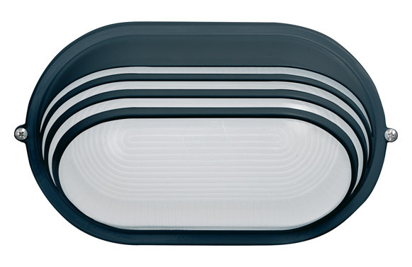 APLIQUE OVAL 60W IP54 NEGRO