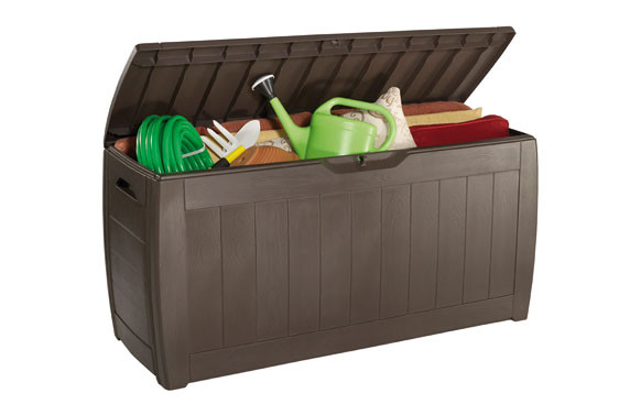 ARCON JARDIN RESINA IMITACION MADERA MARRONHOLLYWOOD 270 LT