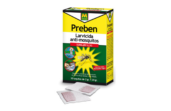 INSECTICIDA LARVICIDA MOSQUITOS10 SAQUITOS 2 GR.
