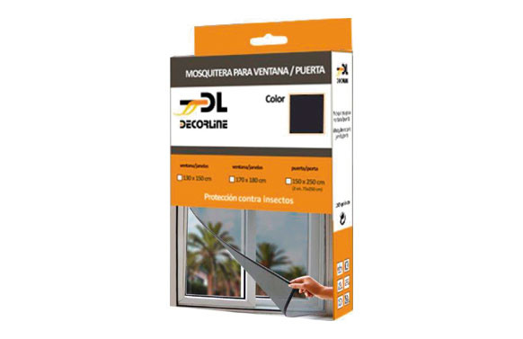 MOSQUITERA VENTANA CON VELCRO130 X 150 CM BLANCA