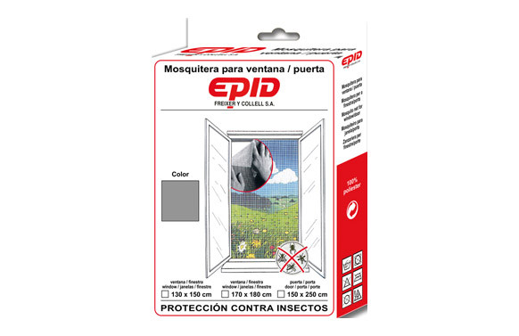 MOSQUITERA VENTANA CON VELCRO130 X 150 CM NEGRA