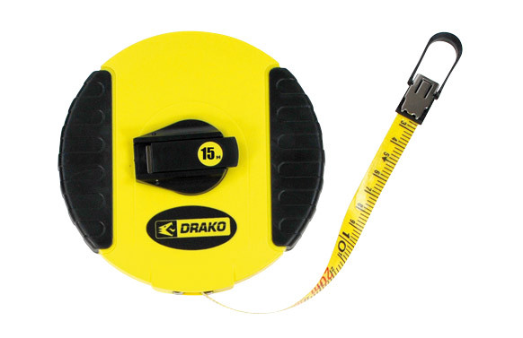 CINTA METRICA FIBRA VIDR.DRAKO 15 M