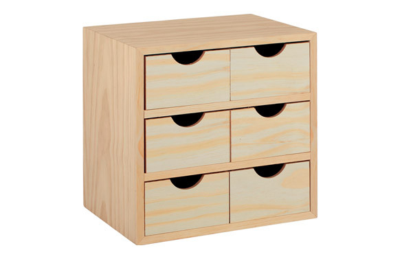 CAJONERA PINO MULTI 28X28X20CM BLOC 3X2