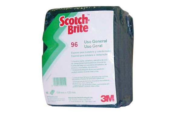 ESTROPAJO FIBRA VERDE 15X19CM 15 UDS