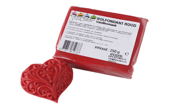 FONDANT COLOR 250GR FUNCAKES FC97350-ROJA