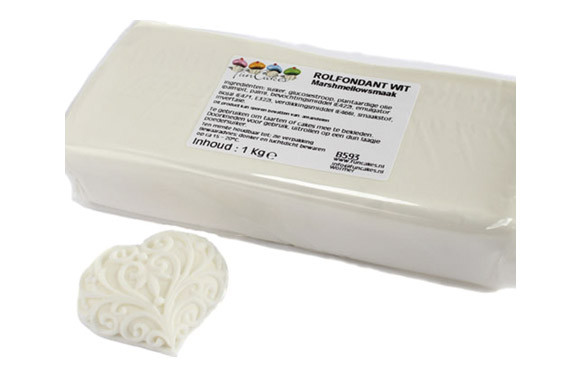 FONDANT MARSHMALLOW 1KG FUNCAKES FC97750-BLANCA