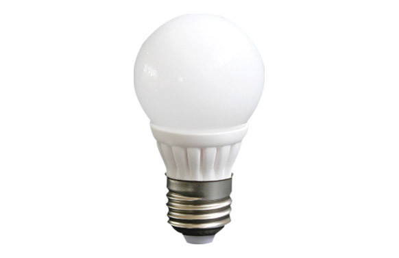 LAMPARA ESFERICA CERAMICA SMD 3W E-27 220LM LUZ CALIDA (3500K)
