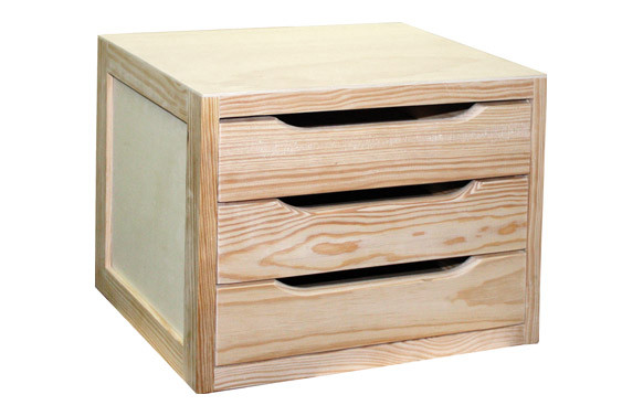 CAJONERA NATURA PINO MACIZO 3 CAJONES