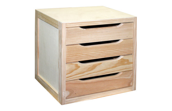 CAJONERA NATURA PINO MACIZO 4 CAJONES