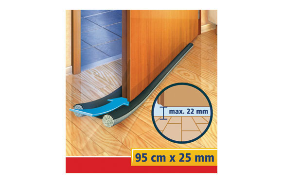 AISLANTE BAJO PUERTA QUITA Y PON 95CM X 25MM GRIS