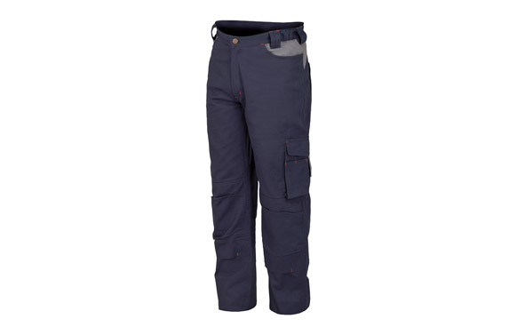 PANTALON LARGO STRETCH SIN PARCHES AZUL T-XL
