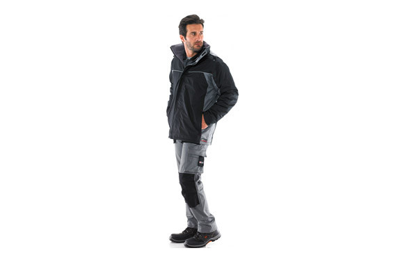 CHAQUETA IMPERMEABLE CROSBY NEGRO/GRIS T.XL