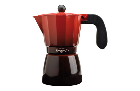 CAFETERA ALUMINIO INDUCCION ECOFUND ROJA-12T