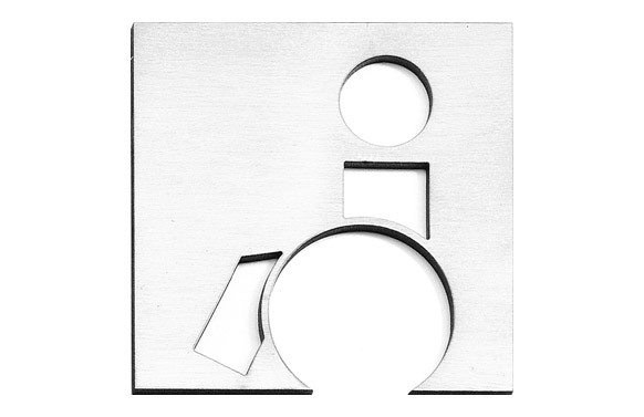 PLACA ICONO INOX 100 MM ESTAMP SERV.MINUSV