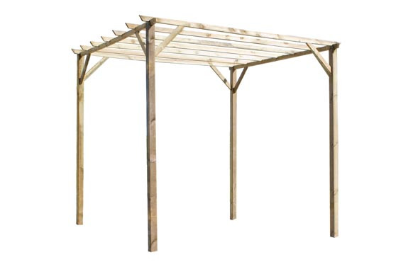 PERGOLA MADERA ANCOLIE 3X3X2,47 MT POSTE 9X9 CM TRAVESAÑO 32X68 MM