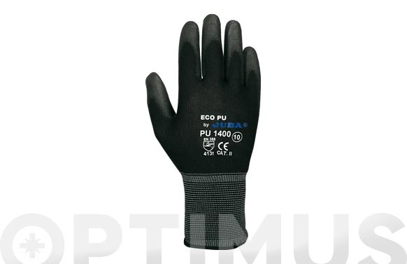 GUANTE NYLON/PU \"ECO-PU\" NEGRO T/6
