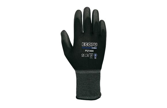 GUANTE NYLON/PU \"ECO-PU\" NEGRO T/7