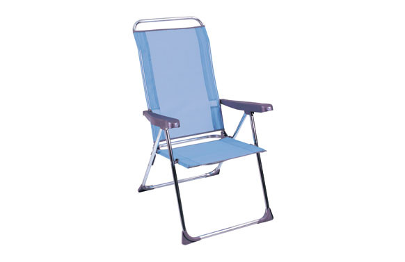 SILLA POSICIONES ALUMINIO PLAYAFIBRELINE AZUL