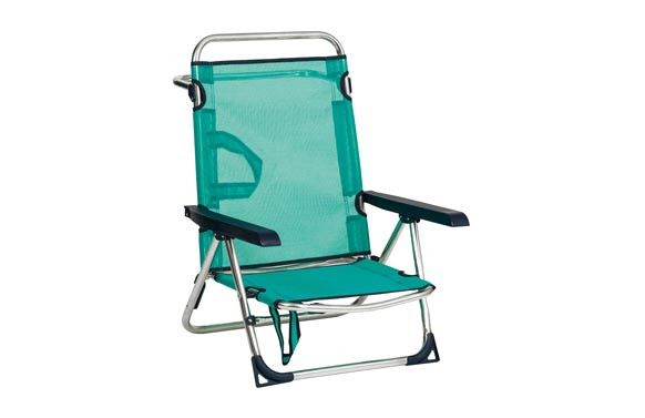 SILLA CAMA ALUMINIO PLAYA FIBRELINE AZUL