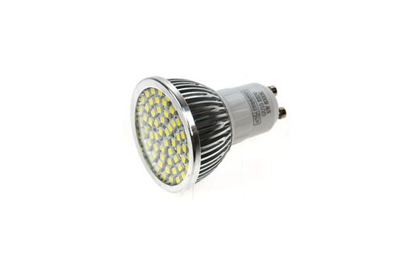 BOMBILLA LED DICROICA 60SMD 5W GU10-LUZ CALIDA (3300K)