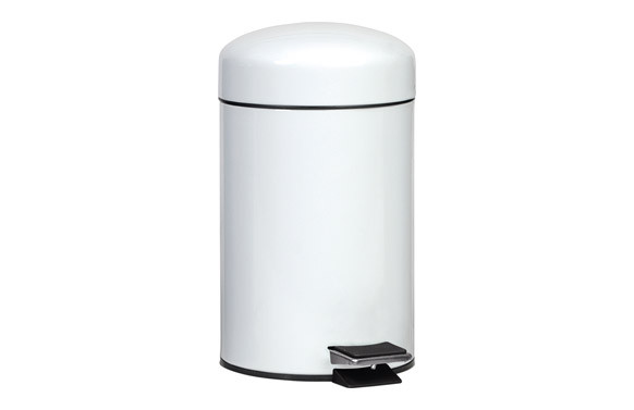 PAPELERA PEDAL METAL 3L ANDREA BA13015-BLCO