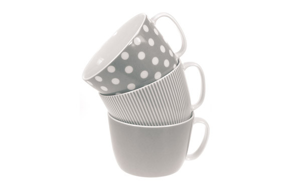 TAZA DESAYUNO 300 ML TOPOS GRIS