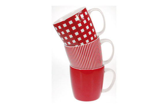 MUG PORCELANA AMBIT RAYAS ROJAS