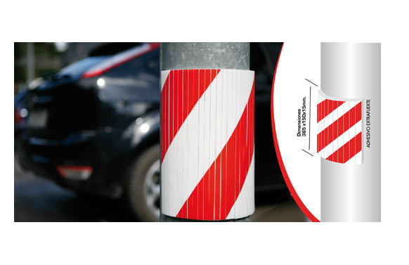PROTECTOR ESTRIADO COLUMNA PARKING 390 X 320 X 10 MM.