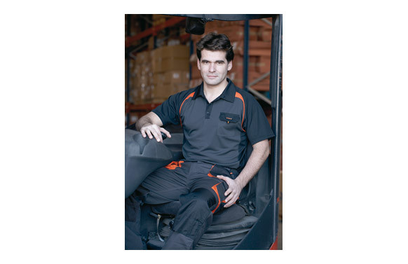 POLO COOLWAY TOP RANGE T.XS NEGRO/NARANJA