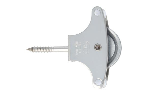 POLEA TENDEDERO CON TIRAFONDO INOX MODELO 21ROLDANA Ø 39 MM METALICA (2 UNID)