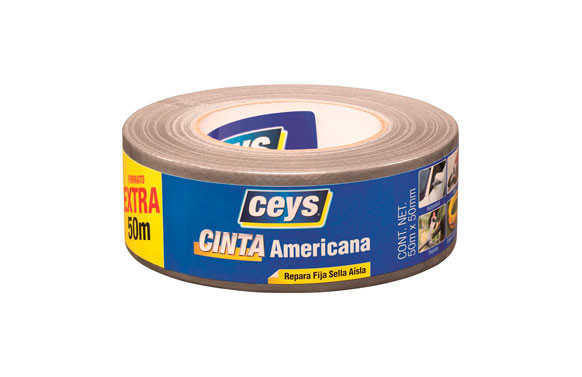 CINTA AMERICANA TACKCEYS50 MM X 50 M PLATA