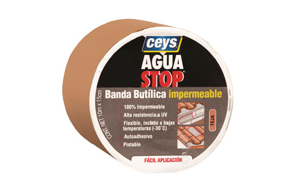 AGUA STOP BANDA IMPERMEABLE BUTILO 10M 15CM TEJA