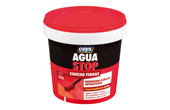 AGUA STOP CAUCHO ACRILICO FIBRAS 1KG TERRACOTA