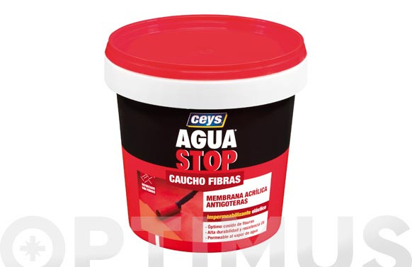 AGUA STOP CAUCHO ACRILICO FIBRAS 1KG BLANCO