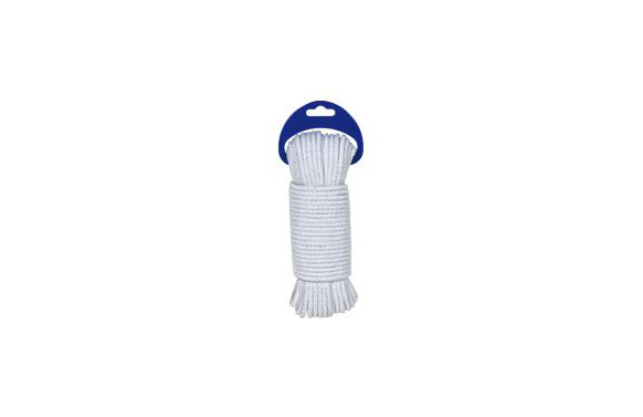 CUERDA ALGODON TRENZADO 4,5MM 10 MT BLANCO