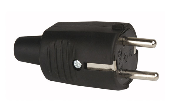 CLAVIJA GOMA 16A230V NEGRO