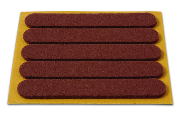 DESLIZADOR DE FIELTRO ADHESIVOMARRON 13X91MM 5 UDS