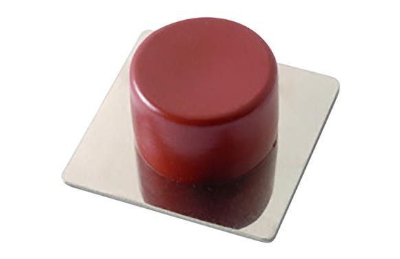 TOPE DE PUERTA ADHESIVO ACERO INOX/PVC MARRON 2 UDS