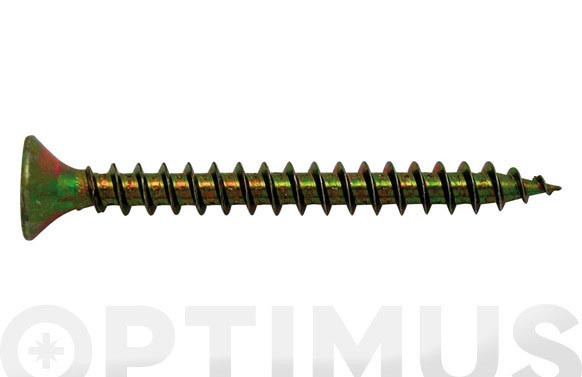 TIRAFONDO CABEZA PLANA POZI BICROMATADO 4,5X35 MM