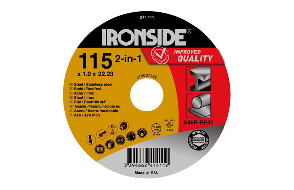 DISCO CORTE ACERO EXTRA PLANO PARA INOX Ø 115 X 1 X 22 MM.