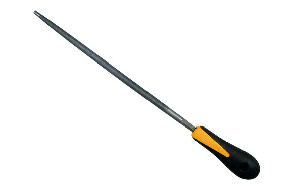 LIMA REDONDA ENTREFINA 250 MM 10\" MANGO BICOMPONENTE