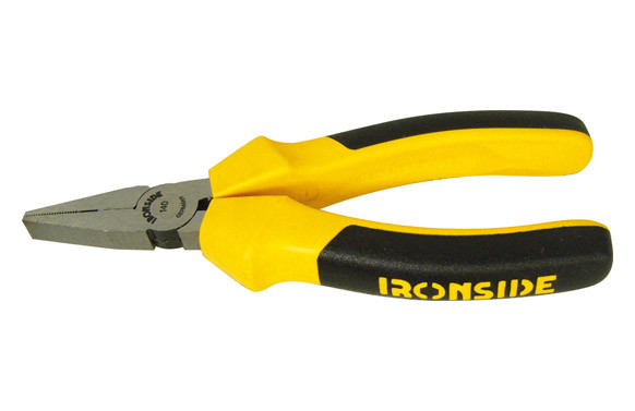 ALICATE BOCA PLANA CORTA 140 MM MANGO BICOMPONENTE