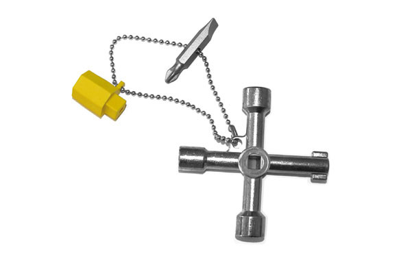 LLAVE UNIVERSAL EN CRUZ PARA ARMARIOS Y CABINAS DE MAQUINARIA Y SERVICIOS